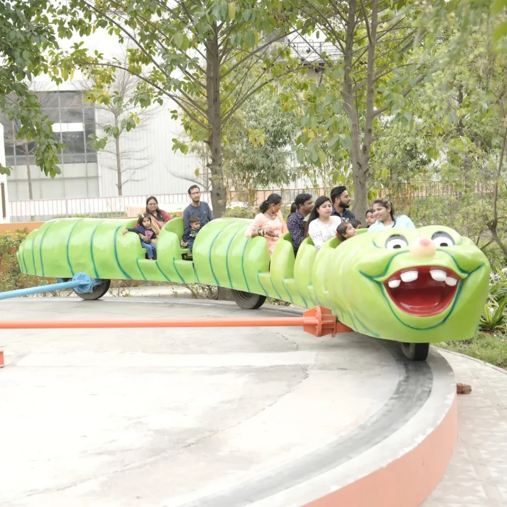 caterpillar ride activity at mojoland amusement park 1